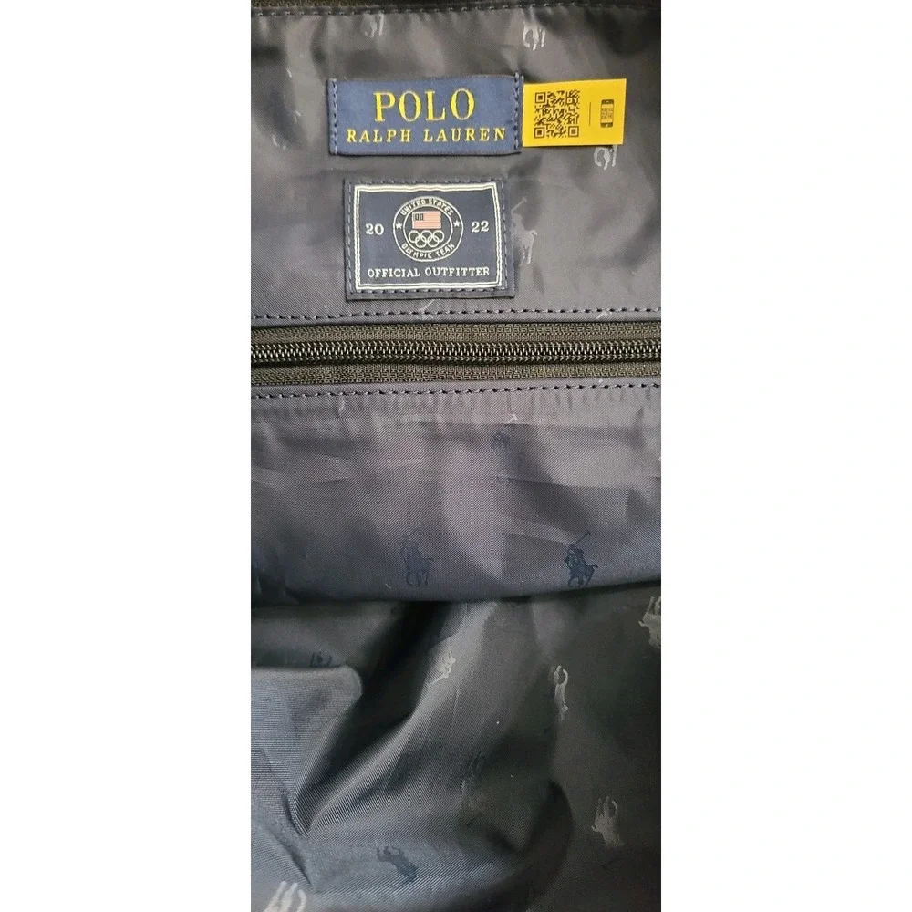 2022 Beijing Olympics Polo Ralph Lauren Buffalo Plaid Weekender Duffle Bag USA